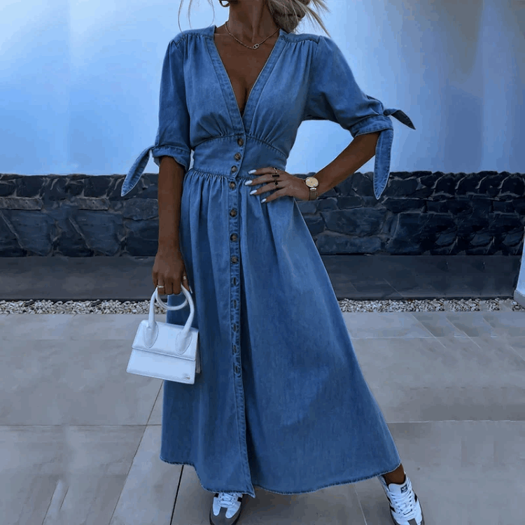 ROXY Zomerse Denim Jurk